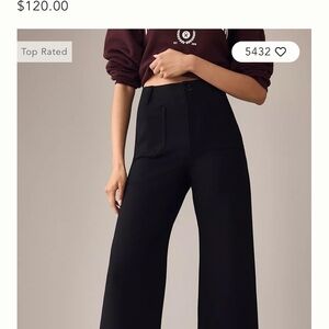 High-Waisted Black Wide-Leg Pants